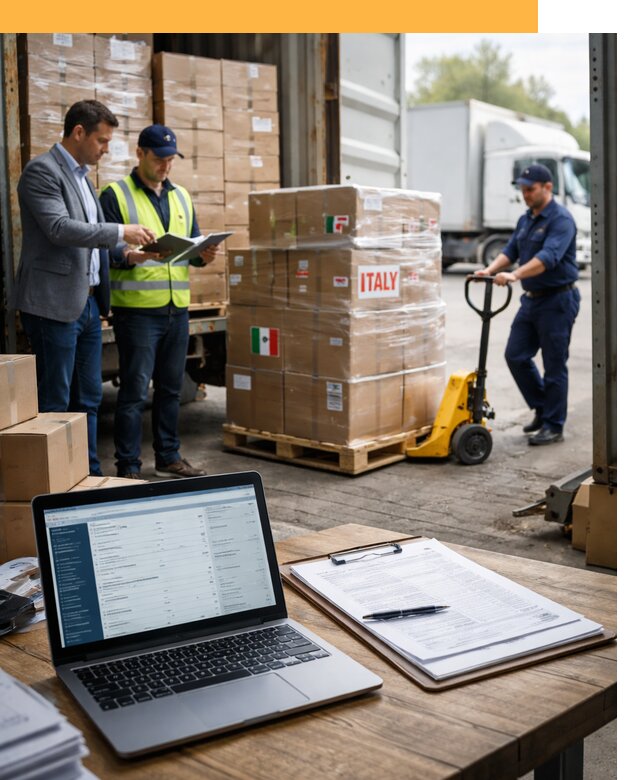 Доставка грузов из Италии: морские и авиаперевозки от 19352