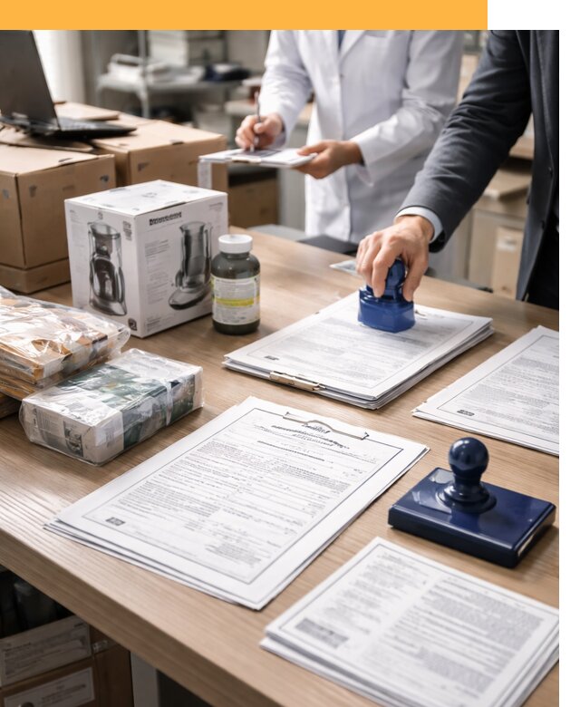 Сертификация импортных товаров от 12901 с таможенным сопровождением